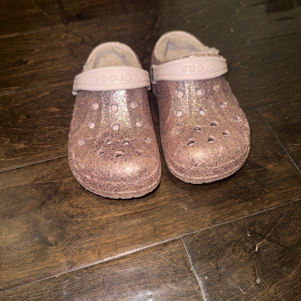 CROCS Kids Glitter Sandals - Pink Sparkle